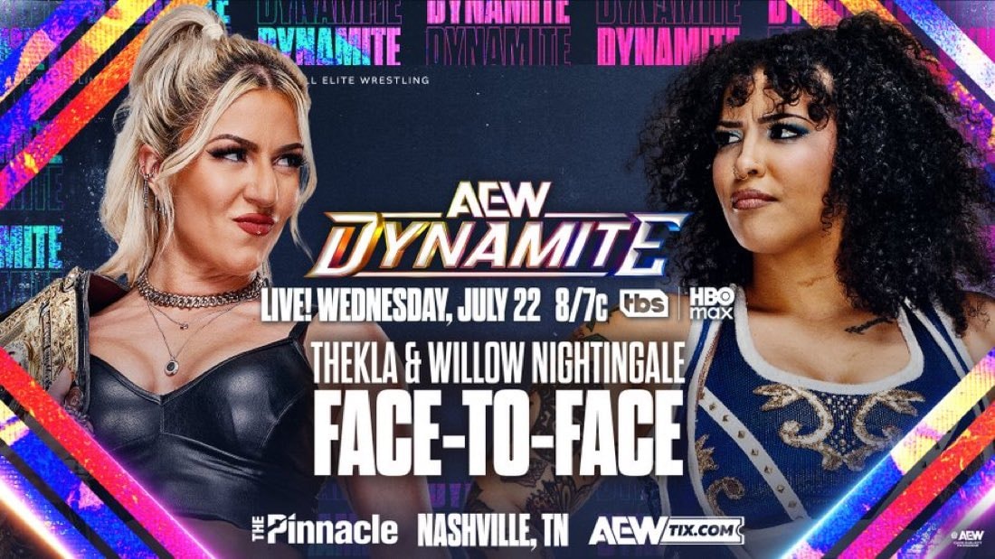 Thekla and Willow Nightingale AEW Dynamite face-to-face