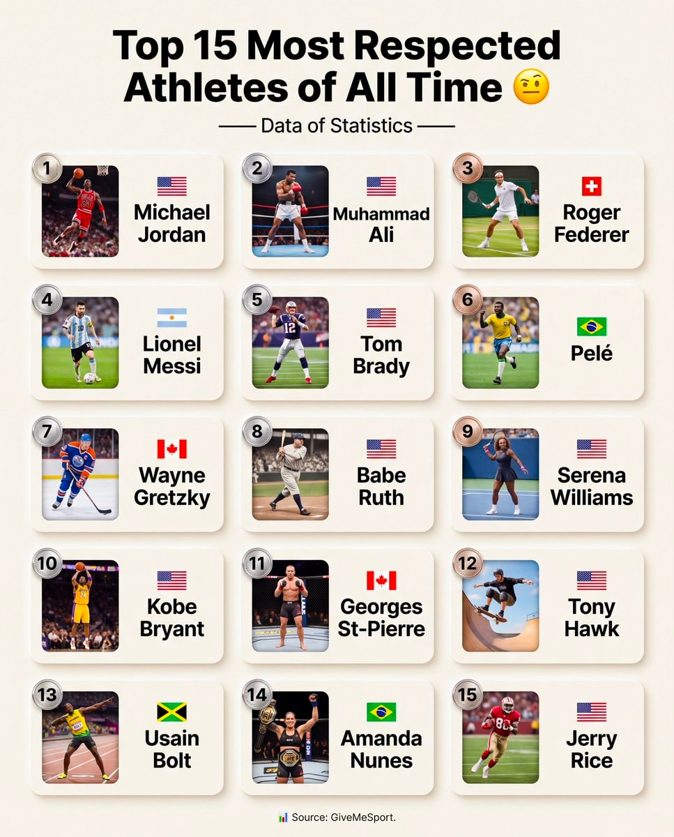 Top 15 Most Respected Athletes of All Time