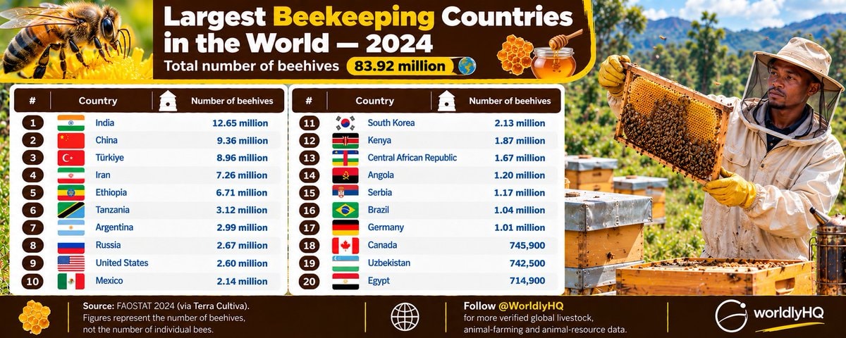 Largest Beekeeping Countries 2024