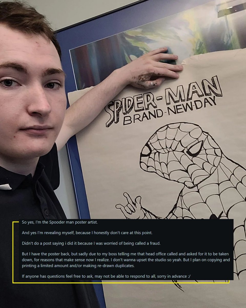 Spider-Man hand-drawn poster artist asked to remove art (photo 2 of 2)