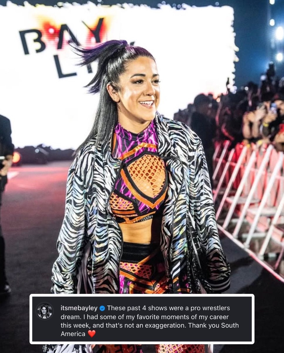 Bayley WWE South America tour reaction