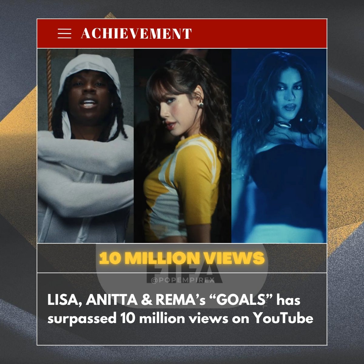 LISA ANITTA REMA GOALS music video 10M views