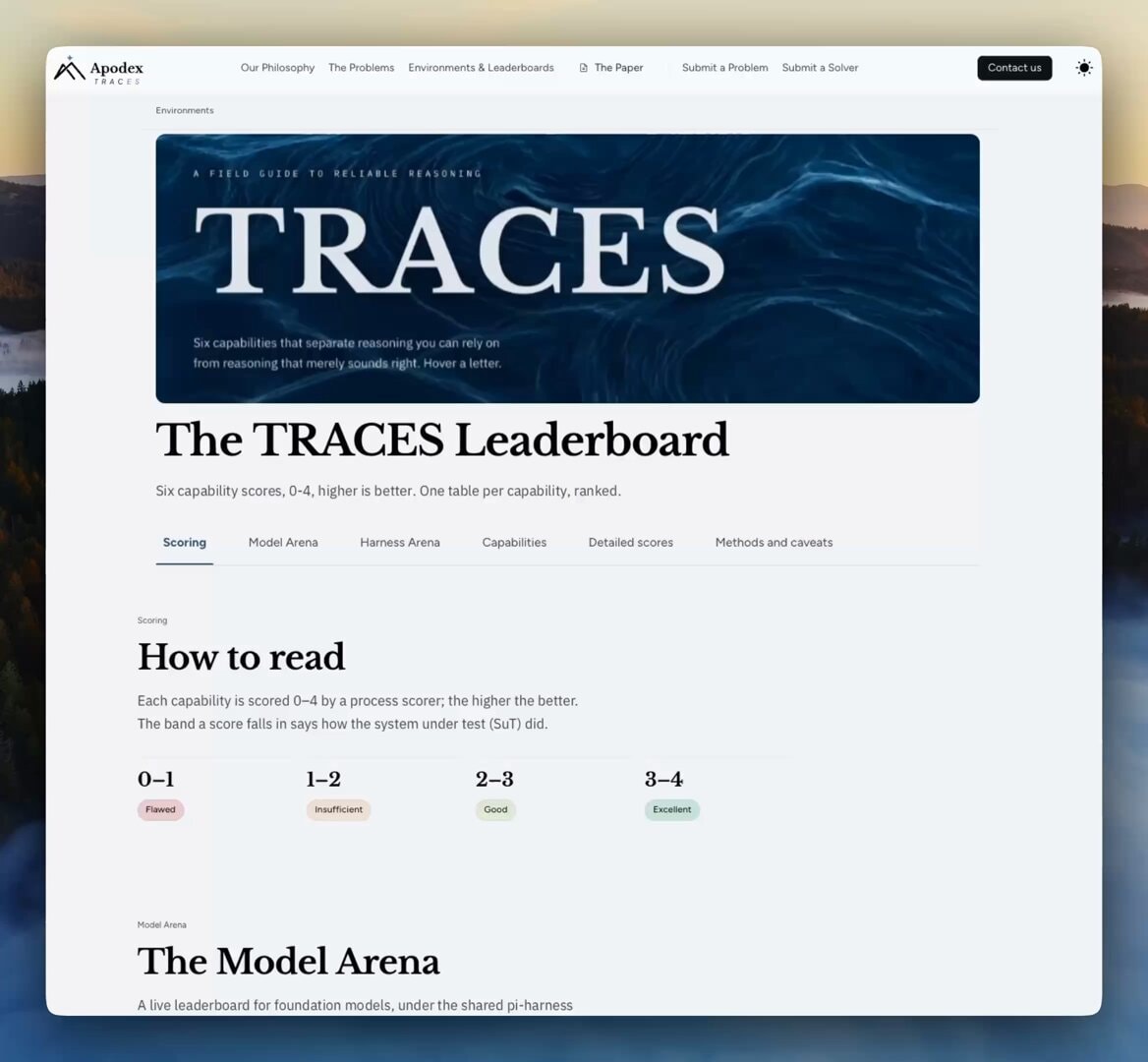 Apodex TRACES AI agent evaluation framework