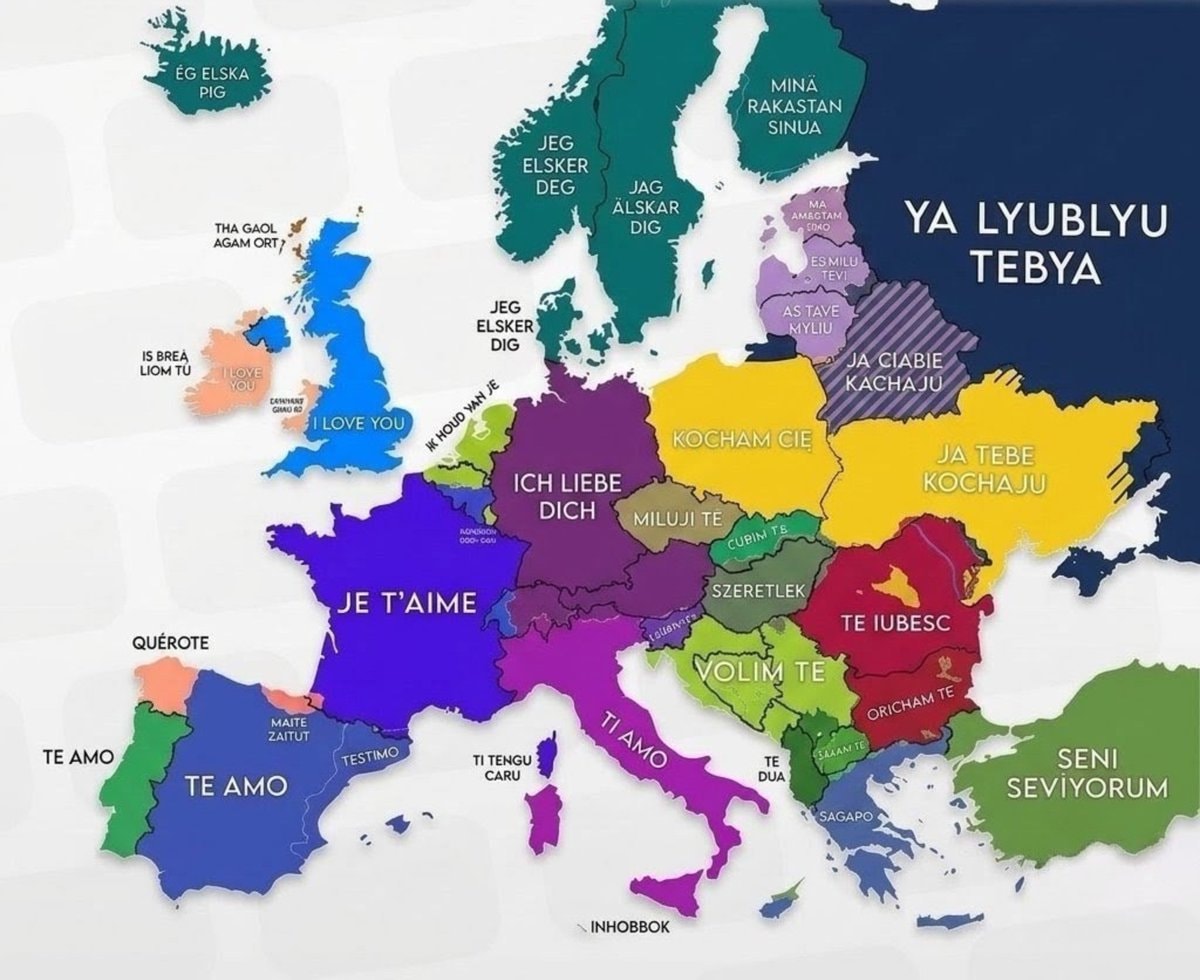 I love you in European languages