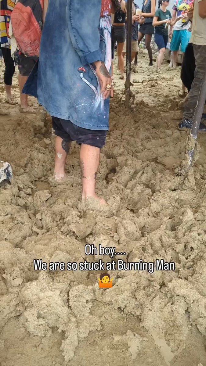 Burning Man 2026 mud blocks entry and exit