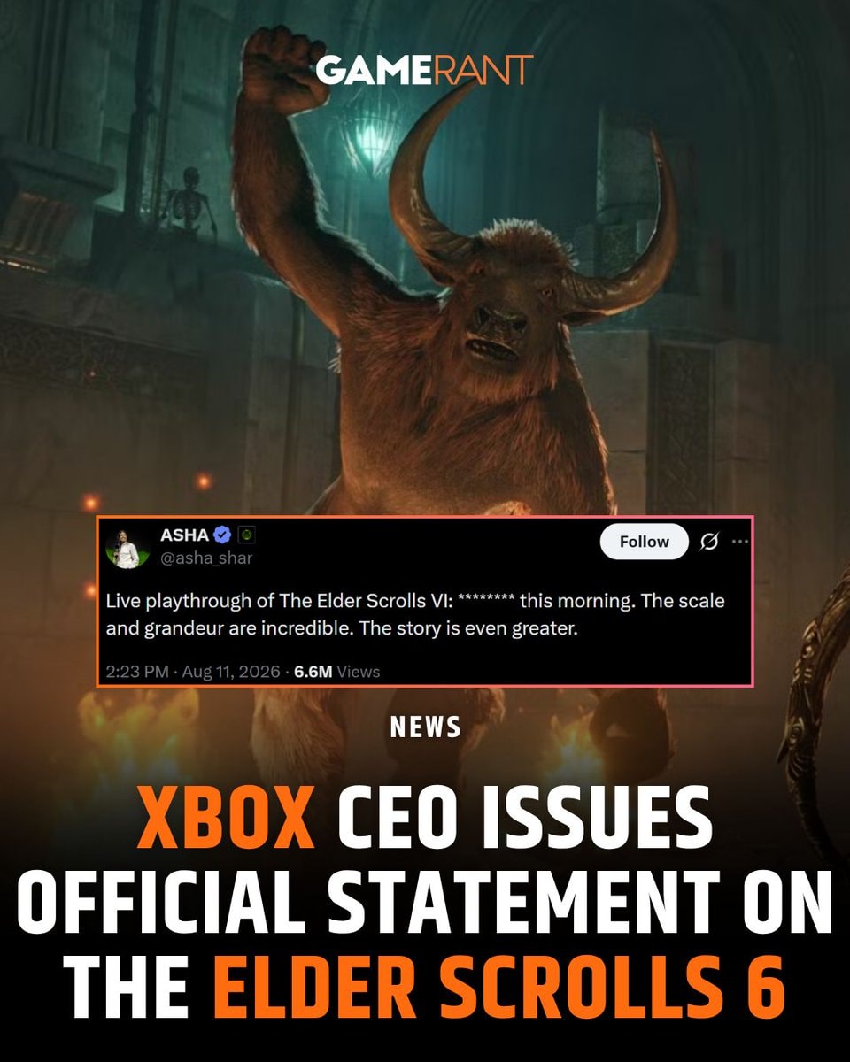 Xbox CEO on The Elder Scrolls 6