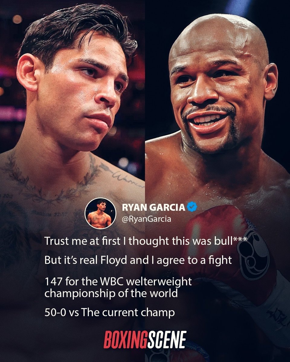 Ryan Garcia and Floyd Mayweather Jnr Ryan Garcia and Floyd Mayweather Jnr