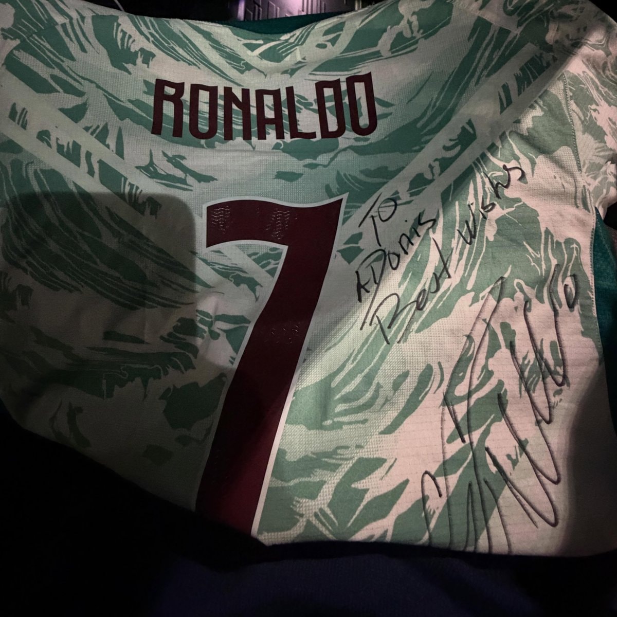 Drake Cristiano Ronaldo signed jersey