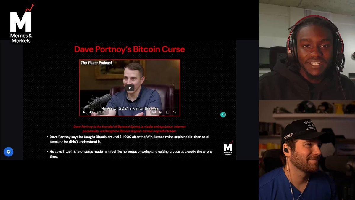 Dave Portnoy Bitcoin curse Winklevoss twins