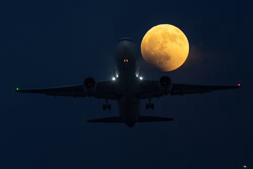 Partial lunar eclipse around the world