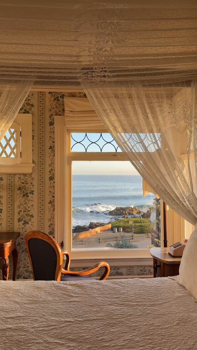 bedroom with ocean view