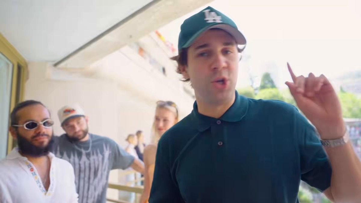 David Dobrik Dodgers cap Dogecoin quote