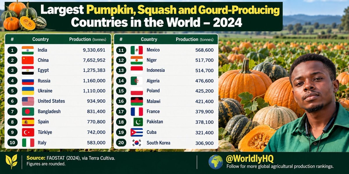 Largest pumpkin squash gourd producers 2024 Largest pumpkin squash gourd producers 2024