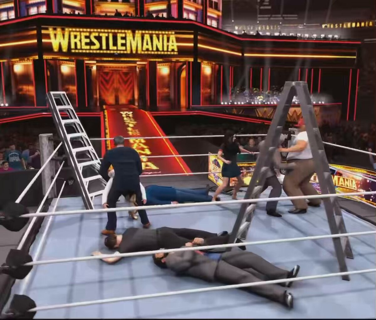 WRESTLEMANIA ladder chaos