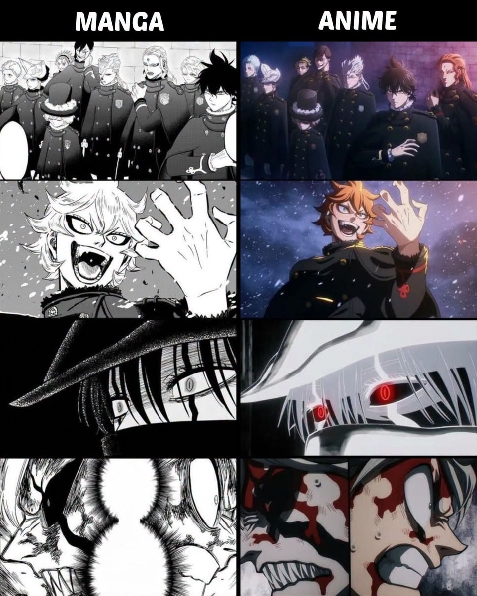 Black Clover manga vs anime comparison
