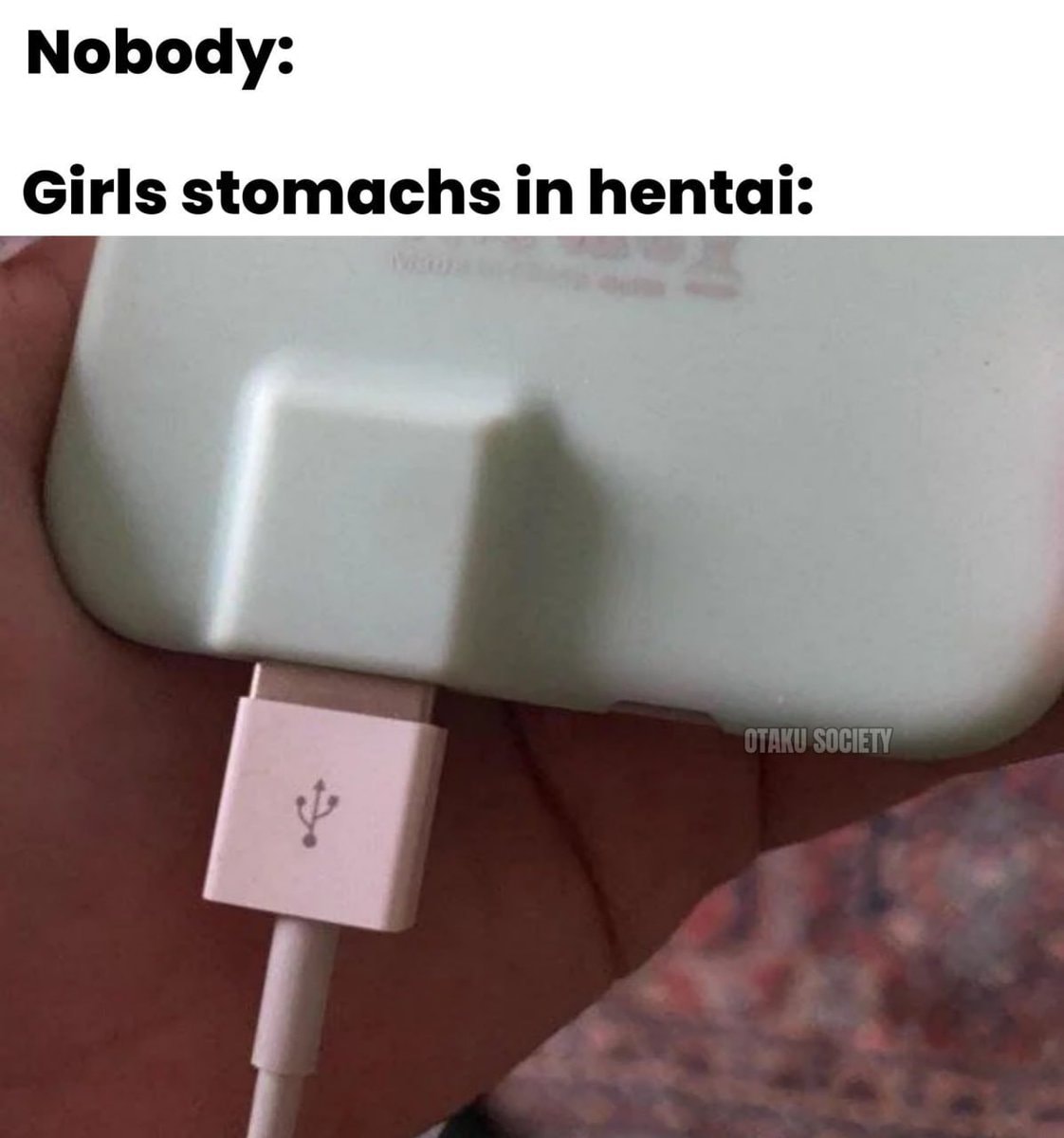 Hentai stomach joke meme