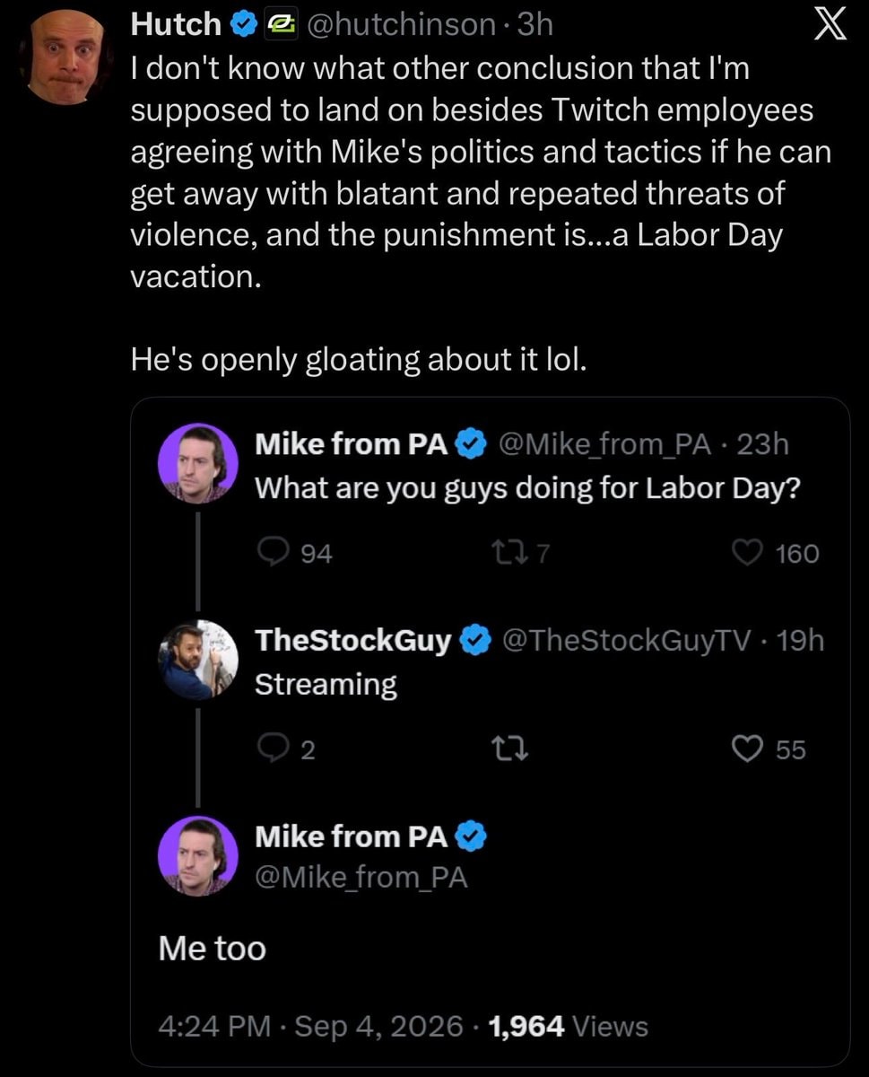 Hutch calls out MikeFromPA and Twitch (photo 2 of 2)
