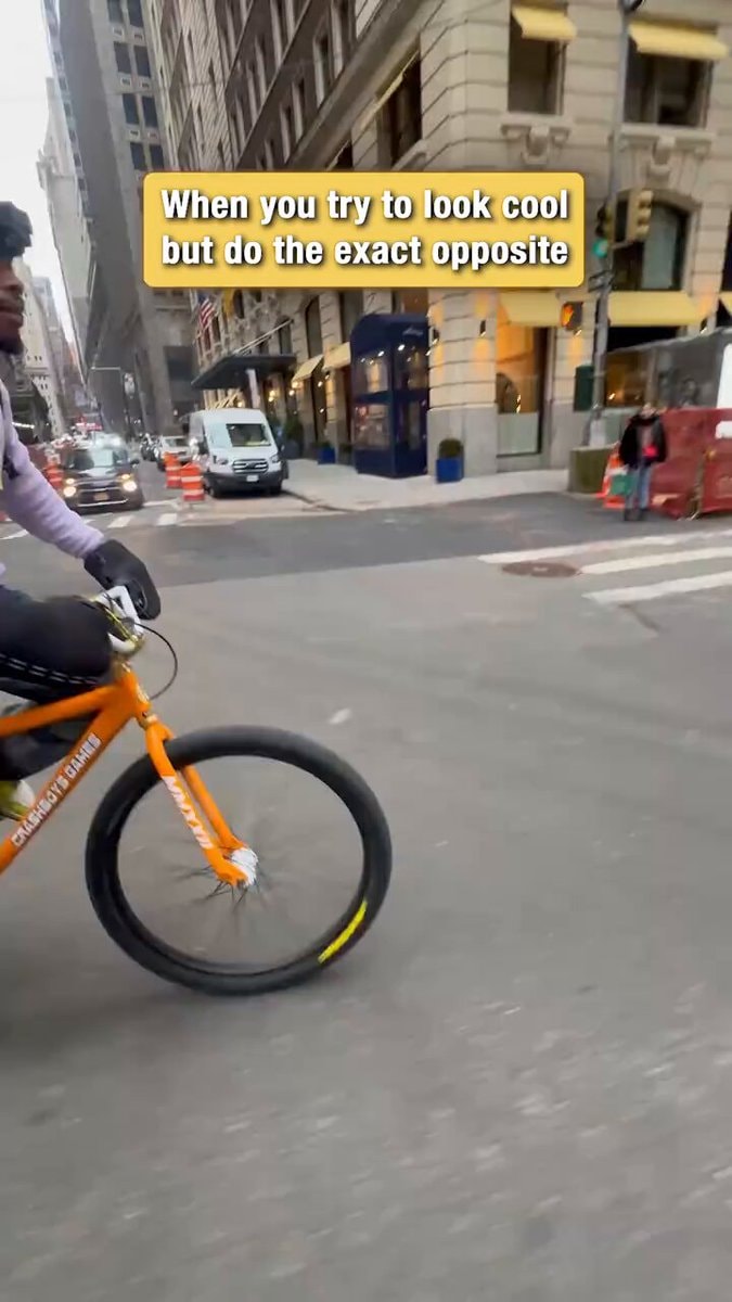 Orange bicycle fail
