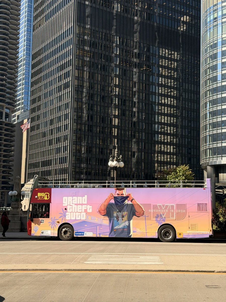 GTA 6 Chicago Bus Ad