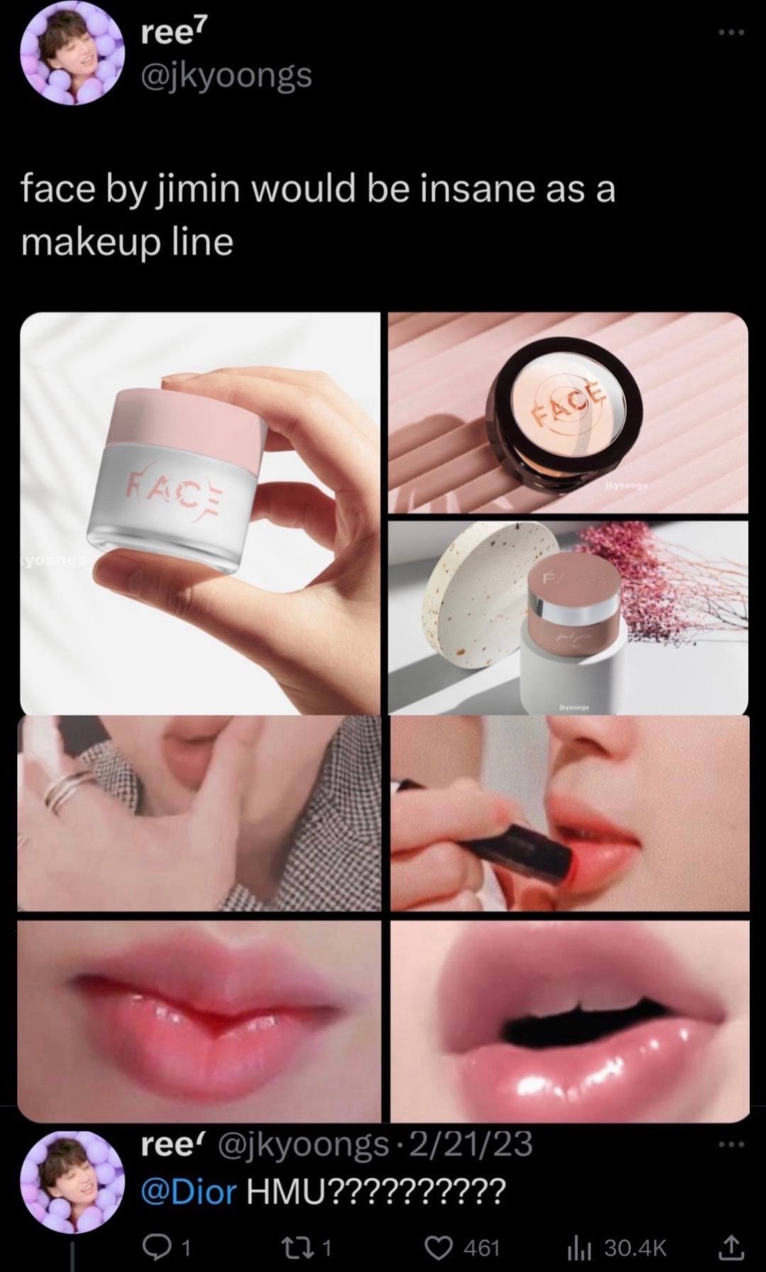 FACE makeup brand Jimin concept