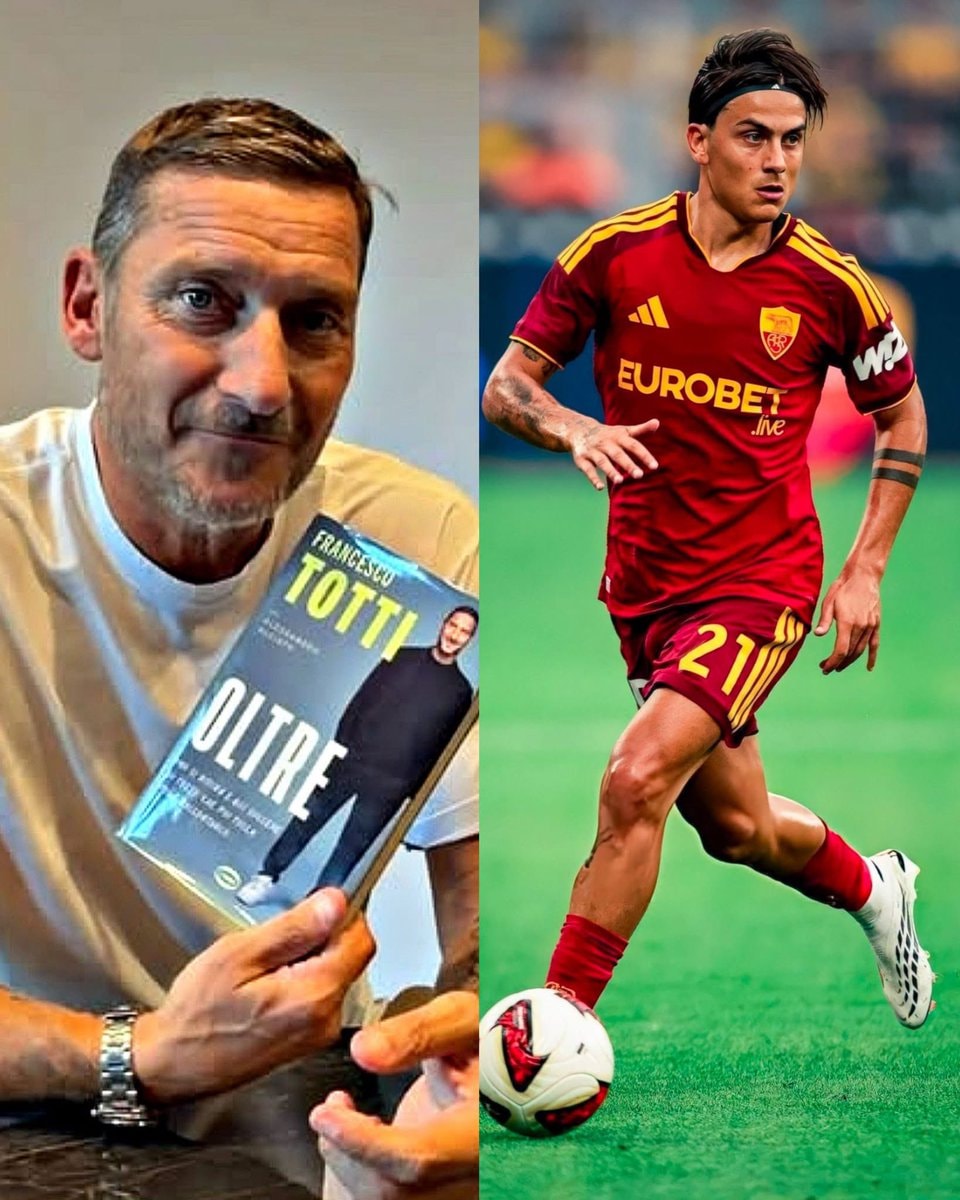 Totti on the Roma number 10 and Dybala Totti on the Roma number 10 and Dybala