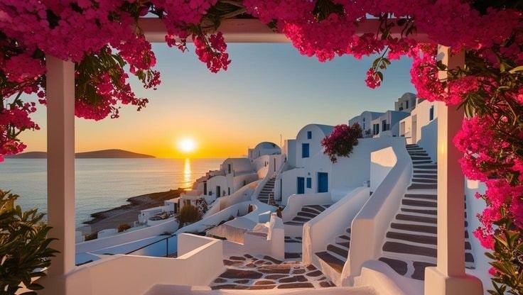 Santorini Greece island