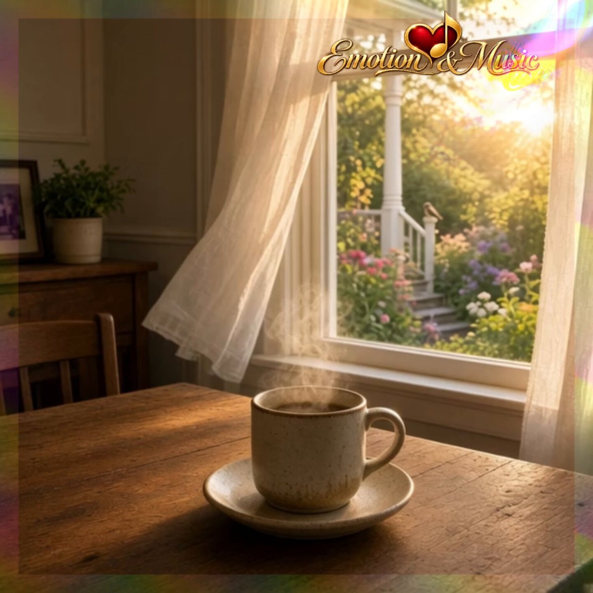 Peaceful morning coffee wish