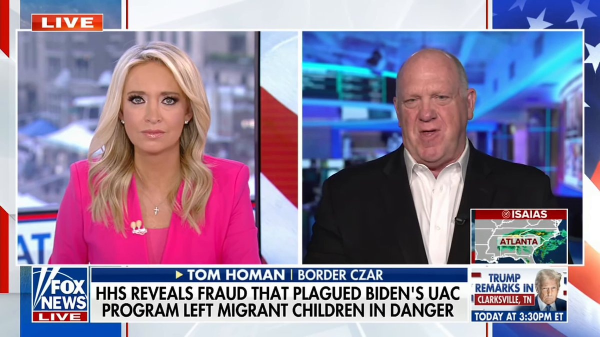 Tom Homan on Biden HHS UAC fraud