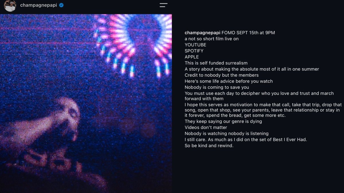 Drake FOMO September 15