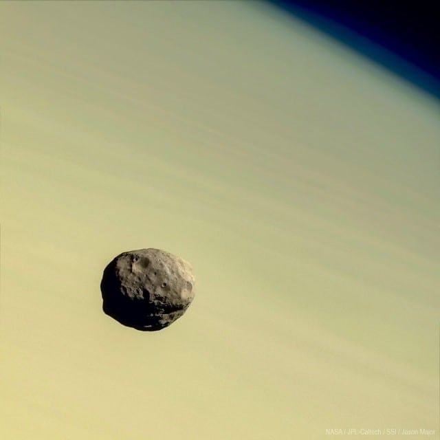 Janus moon Saturn Cassini 2006