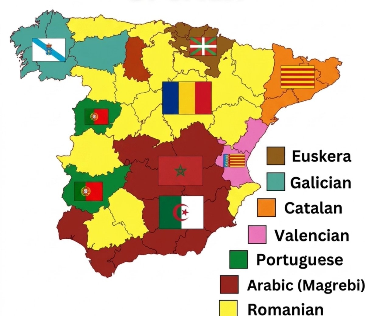 Spain second most spoken language map Spain second most spoken language map