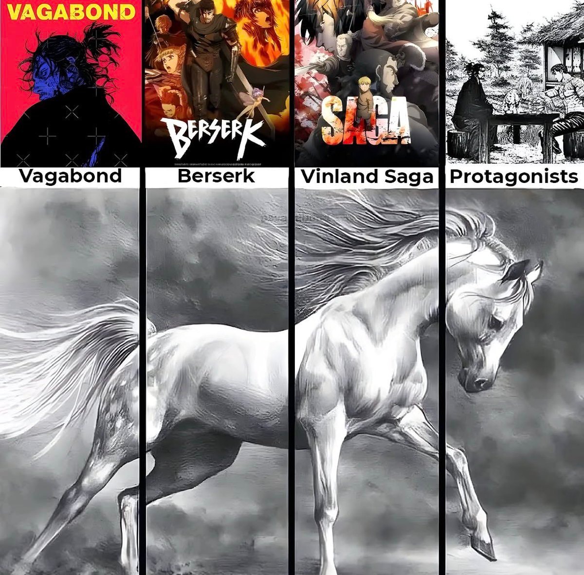 Seinen Big Three anime covers Seinen Big Three anime covers