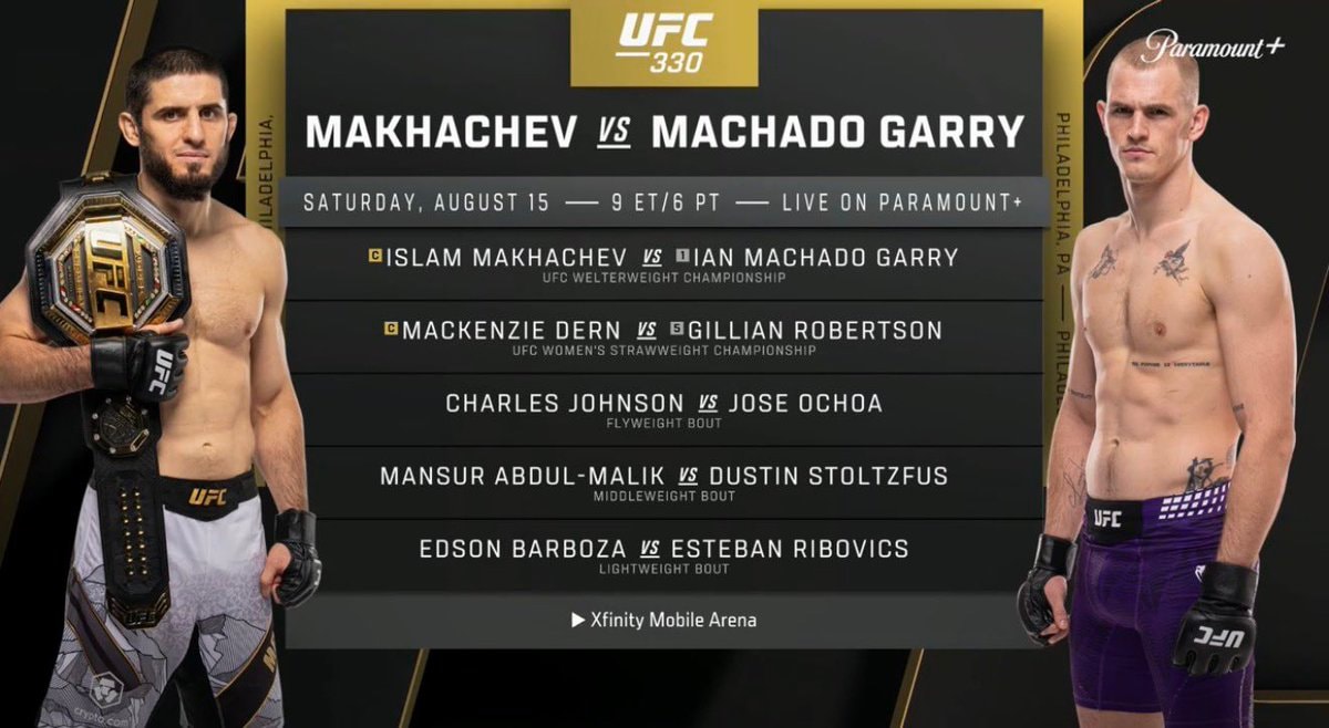 UFC 330 main card UFC 330 main card