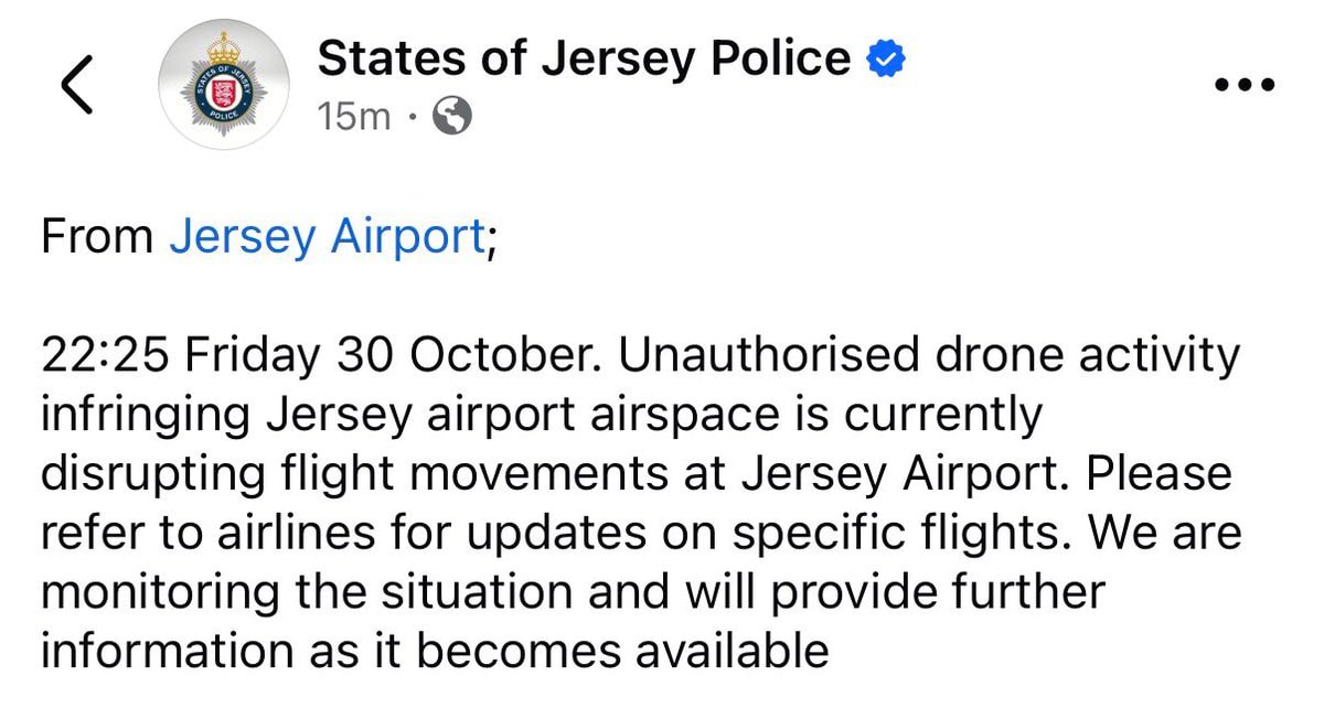 Jersey Airport drone disruption