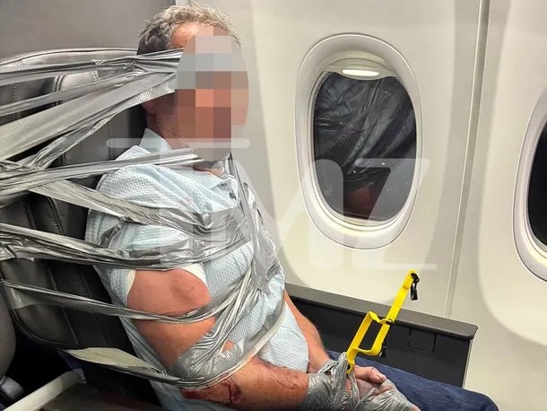 Airplane passenger restrained following alleged misconduct