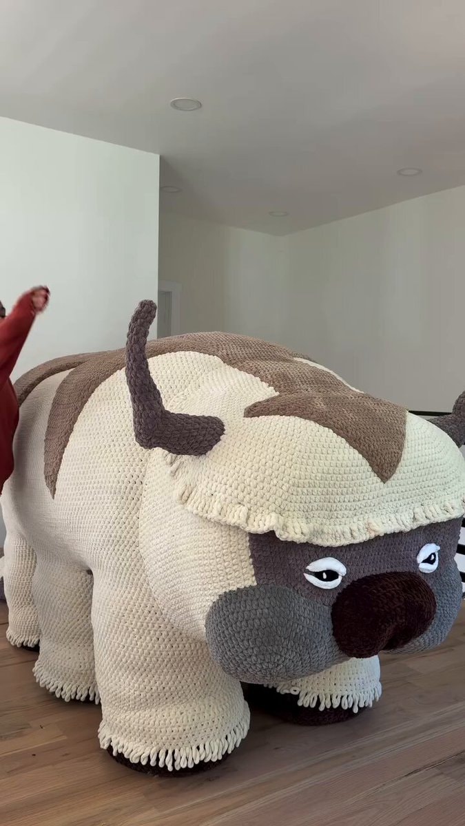 giant crocheted Appa