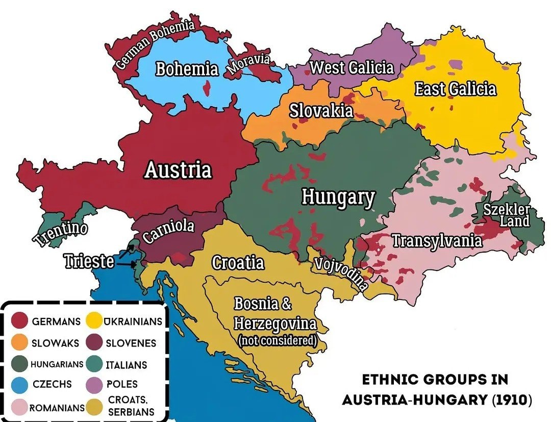 Austria-Hungary ethnic map 1910 Austria-Hungary ethnic map 1910