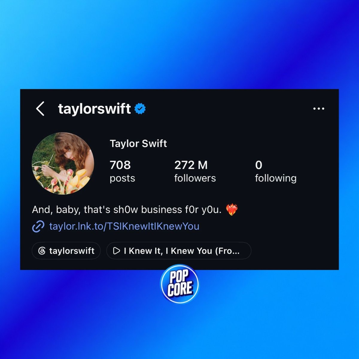Taylor Swift Instagram bio update (photo 2 of 2)
