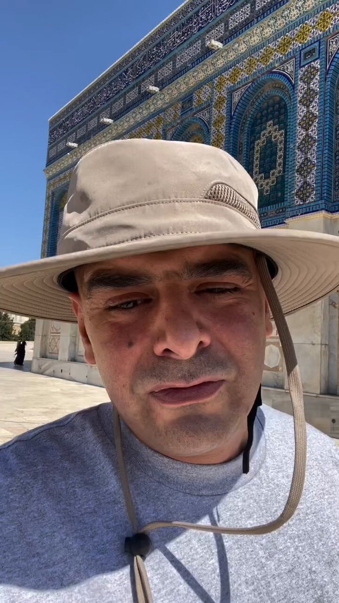 American man at Al-Aqsa Mosque