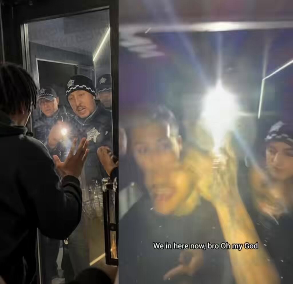 Chicago artist blocks police entry