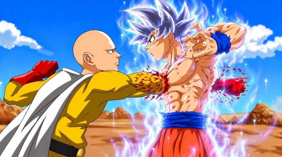 Saitama vs Goku crossover
