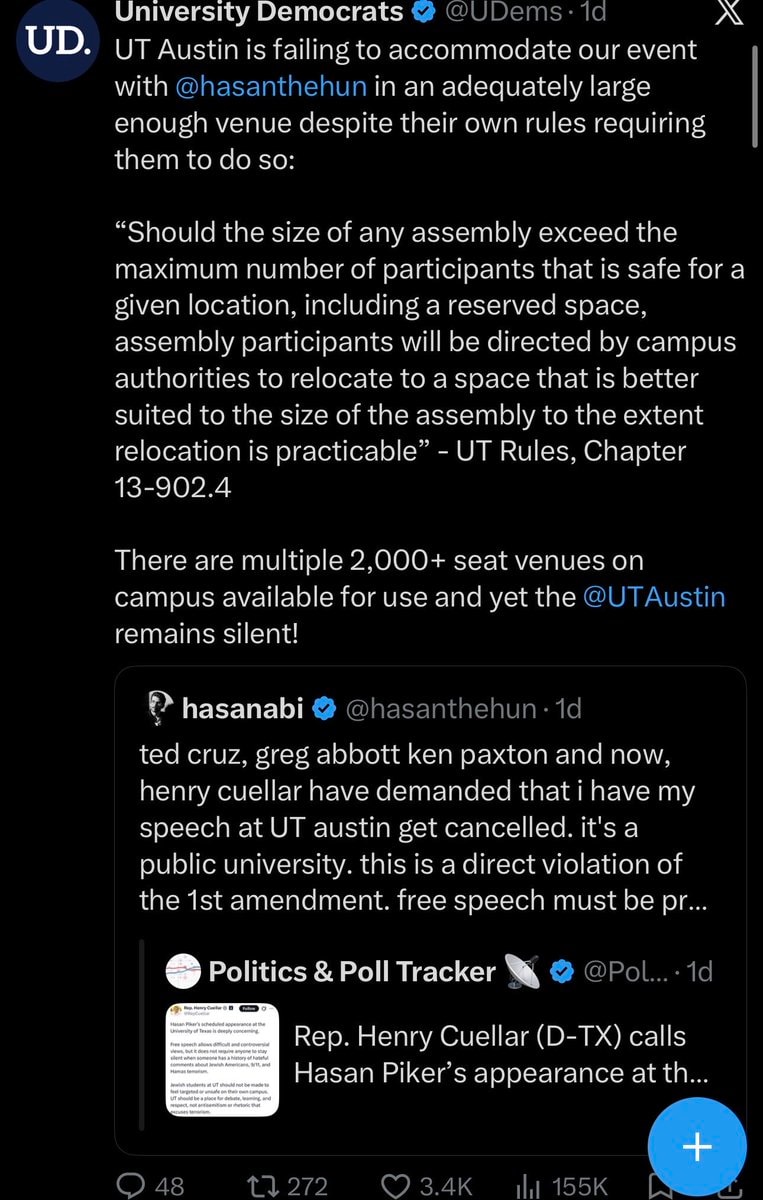 University Democrats vs UT Austin Hasan Piker