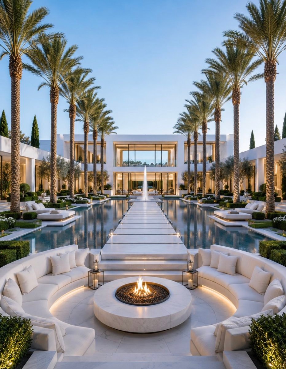 luxury mansion with pool (photo 2 of 2)