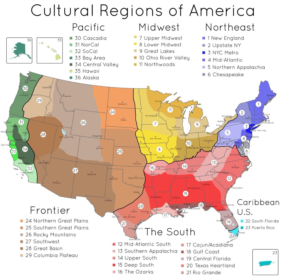Cultural Regions of United States