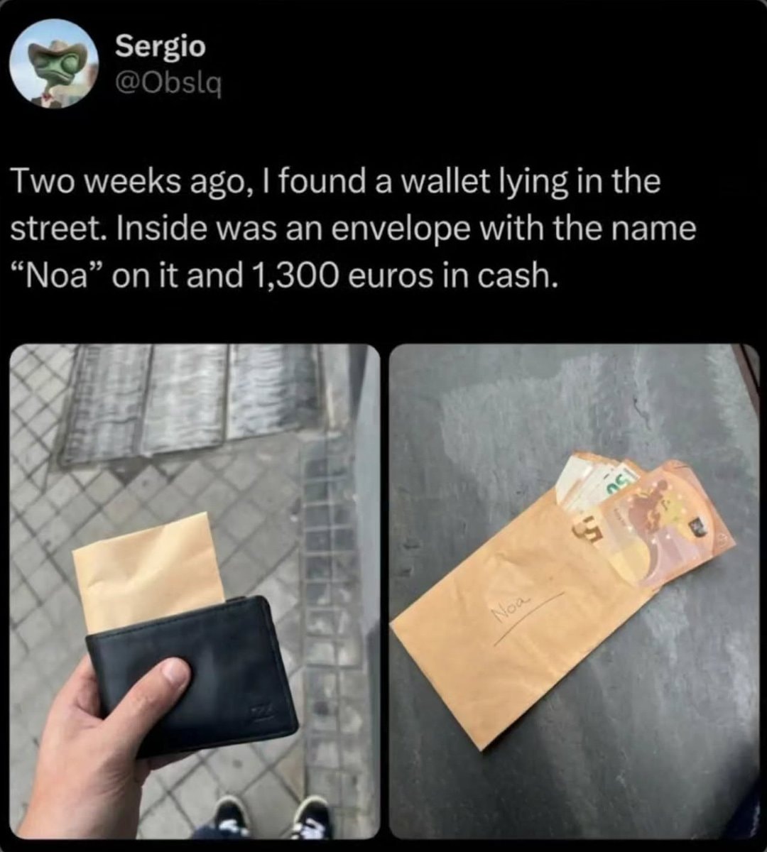 Young man finds wallet with €1,300