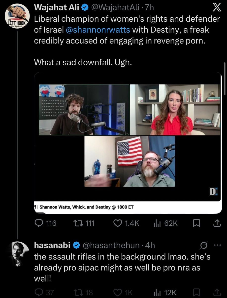 Hasan confronts Destiny and Shannon Watts