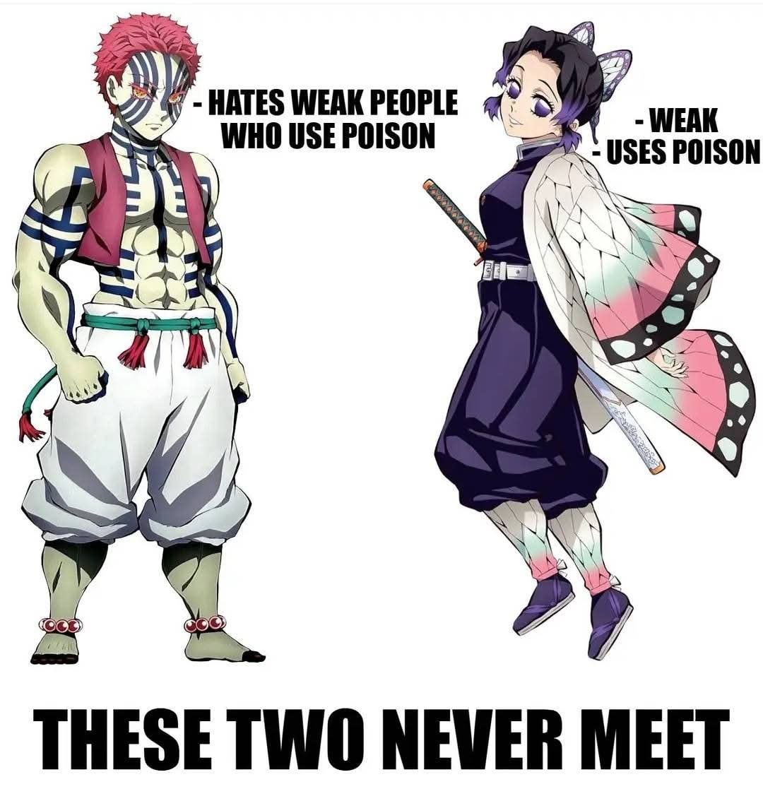 Akaza and Shinobu never meet