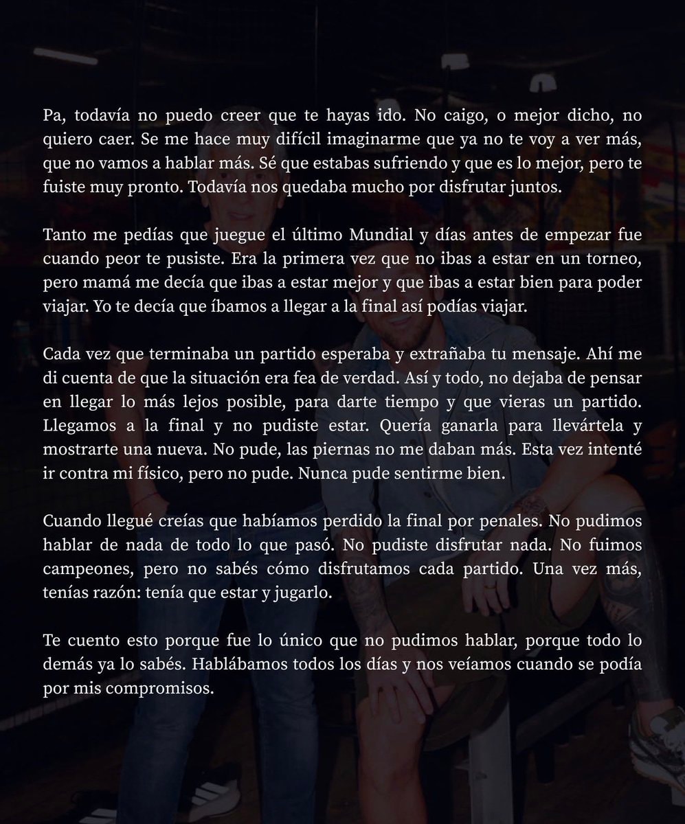 Messi tribute to his father (photo 2 of 3)