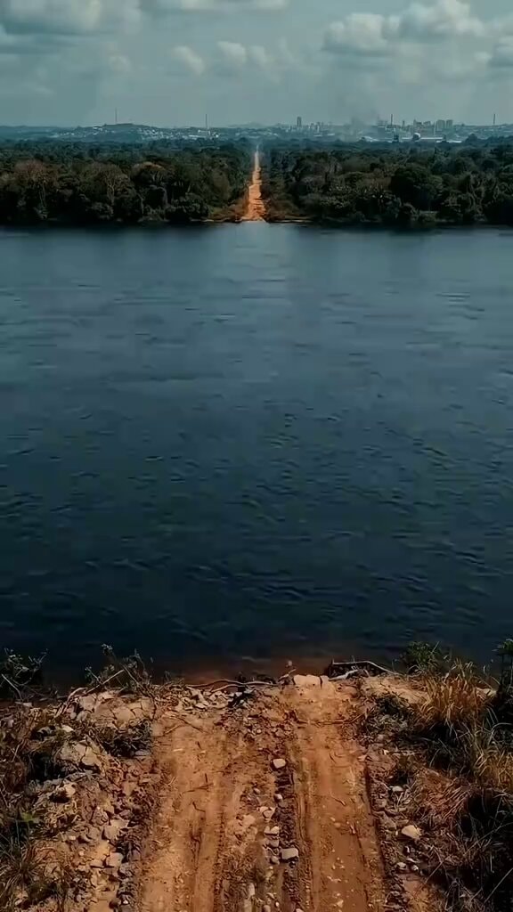 Bridge construction over river