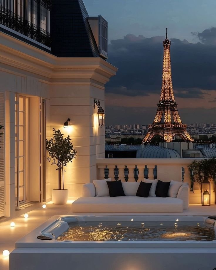 Paris France rooftop terrace